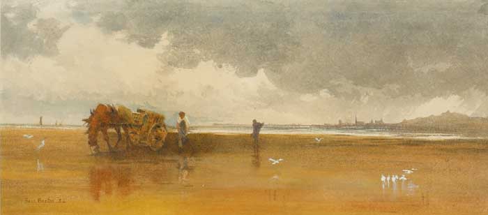 GATHERING KELP ON MERRION STRAND, 1884 by Rose Mary Barton sold for 4,400 at Whyte's Auctions