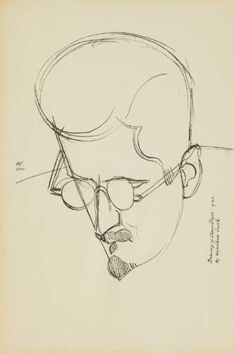 JAMES JOYCE, 1920 by Percy Wyndham Lewis sold for 2,400 at Whyte's Auctions