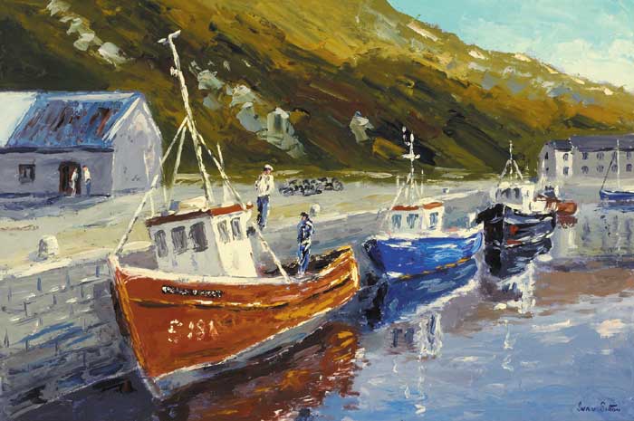 NORTH HARBOUR, CAPE CLEAR ISLAND, COUNTY CORK by Ivan Sutton sold for 4,000 at Whyte's Auctions