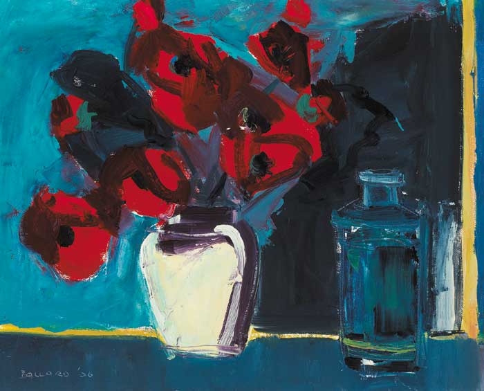 RED POPPIES AND BLUE BOTTLE, 2006 by Brian Ballard sold for 7,200 at Whyte's Auctions