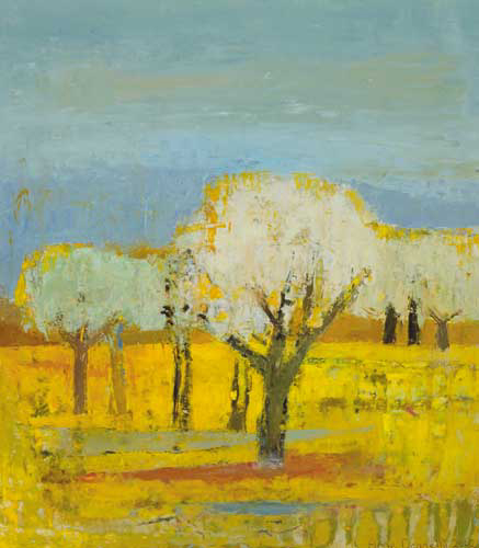 TREES IN A YELLOW FIELD, 2002 by Anne Donnelly sold for 2,400 at Whyte's Auctions