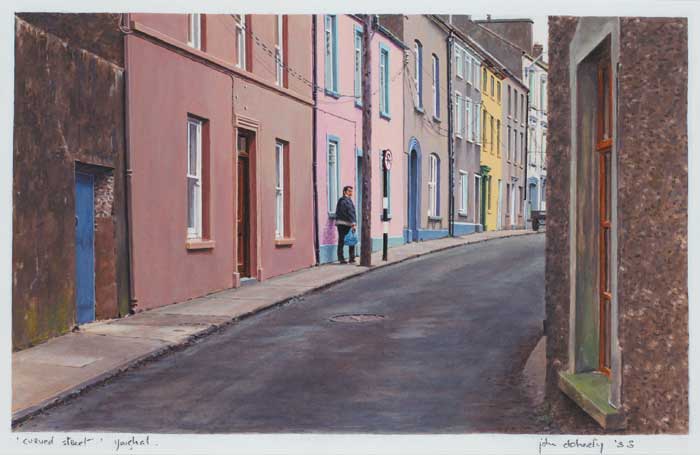 CURVED STREET, YOUGHAL, 1988 by John Doherty sold for 12,000 at Whyte's Auctions