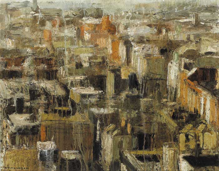 LOOKING DOWN ON ABBEY STREET, DUBLIN, 2004 by Colin Davidson sold for 4,200 at Whyte's Auctions