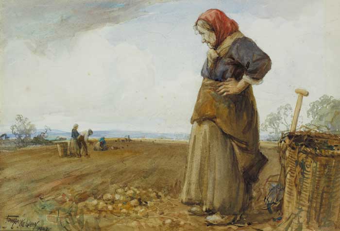 THE POTATO GATHERERS, 1922 by Frank McKelvey sold for 24,000 at Whyte's Auctions