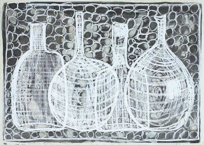 BOTTLES, 1973 by Marianne McElroy sold for 370 at Whyte's Auctions