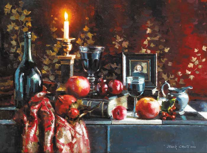 STILL LIFE BY CANDLELIGHT, 2003 by Mark O'Neill sold for 10,000 at Whyte's Auctions