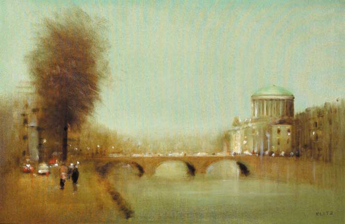 VIEW OF THE FOUR COURTS, DUBLIN by Anthony Robert Klitz sold for 2,500 at Whyte's Auctions