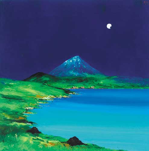 NEW MOON, ERRIGAL, COUNTY DONEGAL, 2002 by David Gordon Hughes sold for 1,400 at Whyte's Auctions