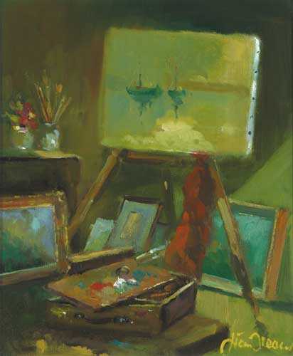 STUDIO CORNER, 1985 by Liam Treacy sold for 2,400 at Whyte's Auctions