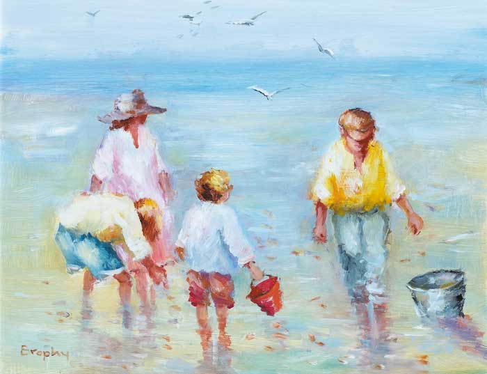GATHERING SEASHELLS by Elizabeth Brophy sold for 3,200 at Whyte's Auctions