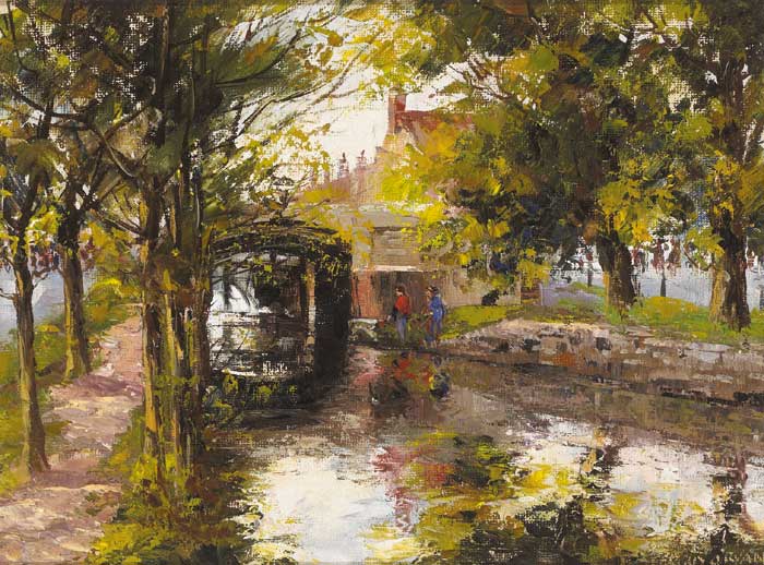 LEESON STREET BRIDGE, DUBLIN by Fergus O'Ryan sold for 2,400 at Whyte's Auctions