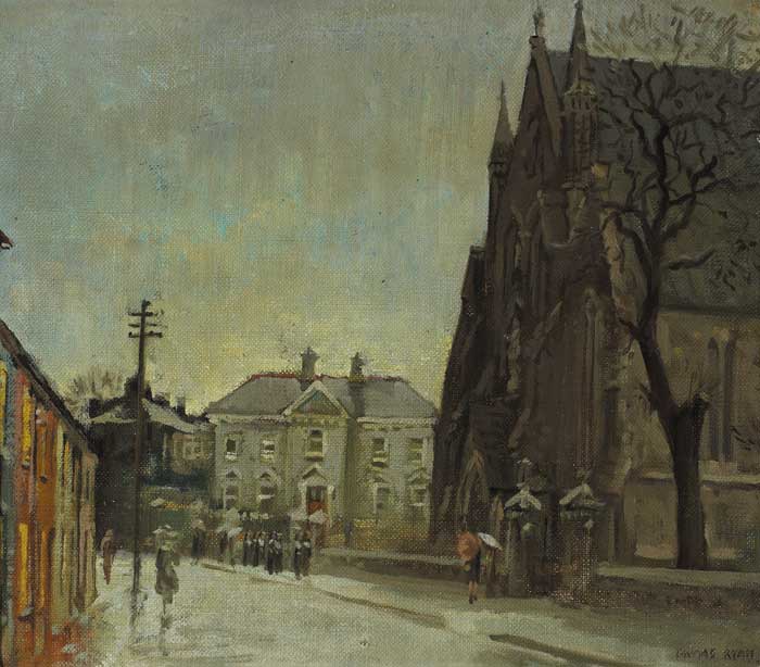 ST JOHN'S CATHEDRAL, LIMERICK, 1957 by Thomas Ryan sold for 4,000 at Whyte's Auctions