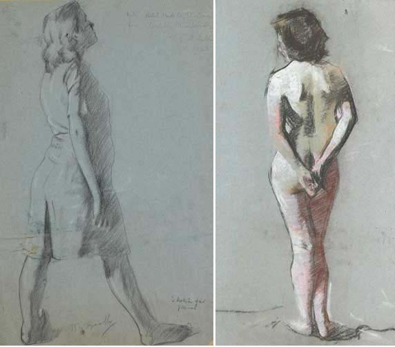 PASTEL NUDE, circa 1948 by Simon Coleman sold for 200 at Whyte's Auctions