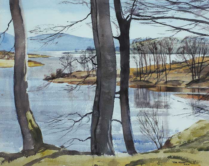 LAKE AT BLESSINGTON, COUNTY WICKLOW by Tom Nisbet sold for 600 at Whyte's Auctions