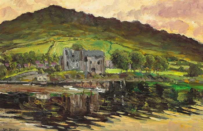 KING JOHN'S CASTLE AND SLIEVE FOY, CARLINGFORD, 1968 by Patric Stevenson sold for 750 at Whyte's Auctions