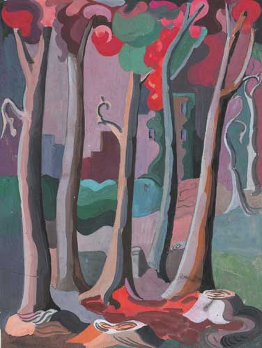 TREES IN A LANDSCAPE by Sylvia Cooke-Collis sold for 900 at Whyte's Auctions