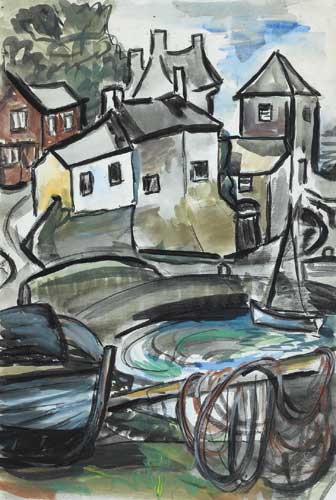 VILLAGE HARBOUR by Sylvia Cooke-Collis sold for 1,050 at Whyte's Auctions