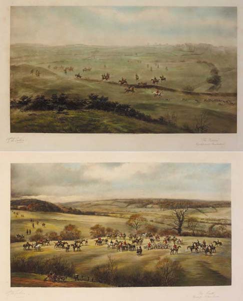 THE KILDARE, A GALLOP ACROSS PUNCHESTOWN and THE MEATH, WHOOHOOP - KILLEEN CASTLE (A PAIR), 1908 by Godfrey Douglas Giles sold for 100 at Whyte's Auctions