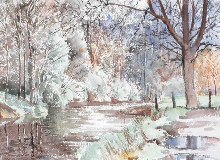 RIVER DODDER AT DARTRY by Tom Nisbet sold for 520 at Whyte's Auctions