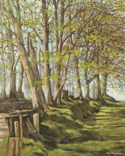 BEECHES ON THE ROAD TO BLESSINGTON, COUNTY WICKLOW by Patrick Phelan sold for 400 at Whyte's Auctions