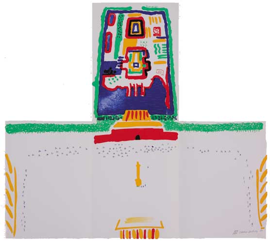 RED SQUARE AND THE FORBIDDEN CITY, 1982 by David Hockney sold for 720 at Whyte's Auctions