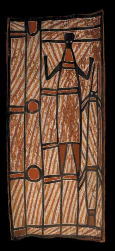 FIGURE AND TOTEM POLE by Ronnie Djambardi sold for 120 at Whyte's Auctions
