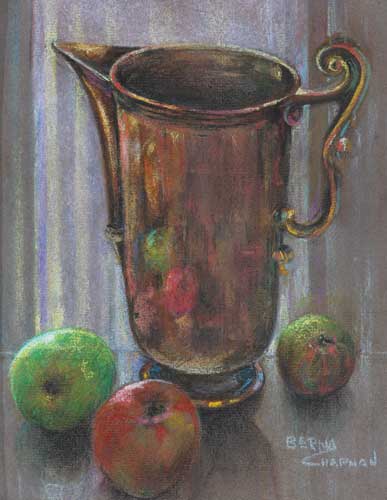 COPPER JUG AND APPLES by Berna Chapman sold for 90 at Whyte's Auctions