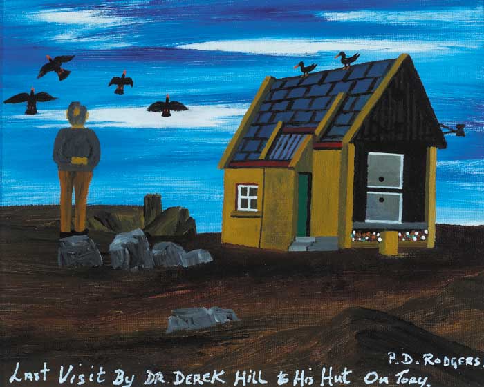 LAST VISIT BY DR DEREK HILL TO HIS HUT ON TORY, 2003 by Patsy Dan Rodgers sold for 2,800 at Whyte's Auctions