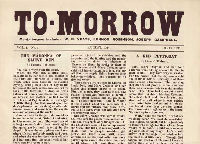 TO-MORROW, VOL. 1, NO. 1 by William Butler Yeats sold for 150 at Whyte's Auctions
