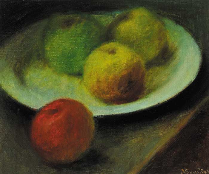 A PLATE OF APPLES, 1980 by Thomas Ryan sold for 2,600 at Whyte's Auctions