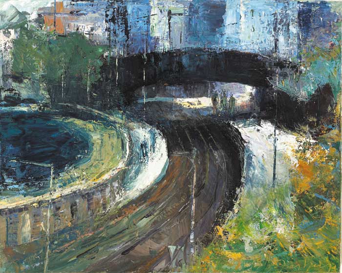 FOOTBRIDGE AT SEAPOINT, 2001 by Donald Teskey RHA (b.1956) at Whyte's Auctions