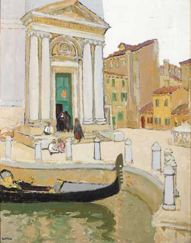 A CAMPO IN VENICE, TWILIGHT by Letitia Marion Hamilton sold for 13,000 at Whyte's Auctions
