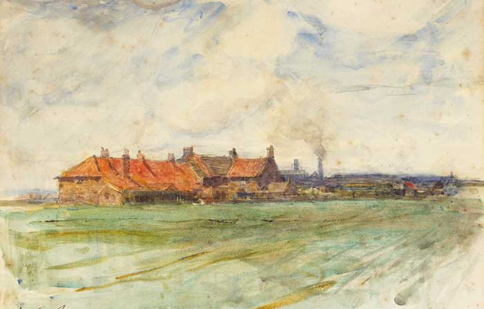 LANDSCAPE WITH RED-ROOFED BUILDINGS, 1898 by Walter Frederick Osborne sold for 5,000 at Whyte's Auctions