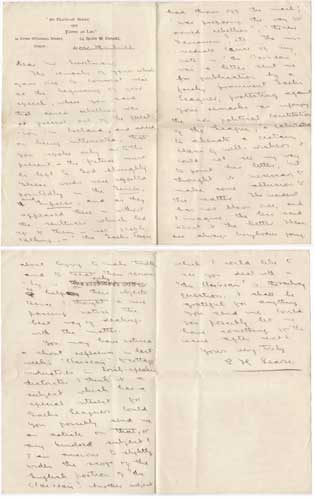 1903 PADRAIG PEARSE LETTER TO JOHN SWEETMAN CONCERNING "ARMED REBELLION" by Padraig Pearse sold for 16,000 at Whyte's Auctions