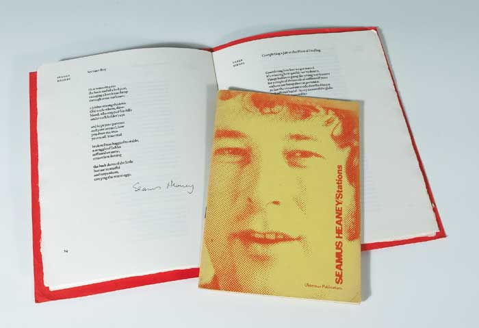 STATIONS - a signed copy by Seamus Heaney sold for 350 at Whyte's Auctions