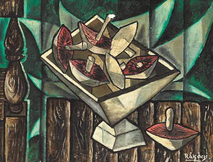 NATUR MORTE AUX CHAMPIGNONS, 1956 by Basil Ivan Rkczi sold for 5,200 at Whyte's Auctions