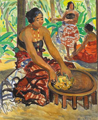 PREPARING THE MEAL, SAMOA, circa 1919-25 by Mary Swanzy HRHA (1882-1978) at Whyte's Auctions