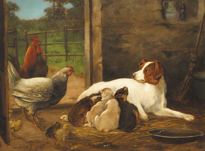 AN UNINVITED GUEST, 1909 by Gregor Grey sold for 4,000 at Whyte's Auctions
