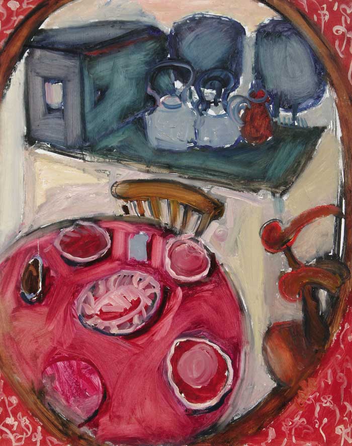 KITCHEN TABLEIN THE MIRROR by Elizabeth Cope sold for 3,000 at Whyte's Auctions