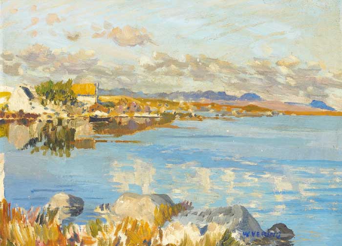 COTTAGE BY A LOUGH by Walter Verling sold for 600 at Whyte's Auctions