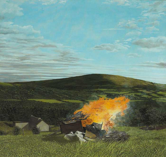 A FIRE IN THE LAND (BLAZE), 1981 by Martin Gale sold for 7,000 at Whyte's Auctions