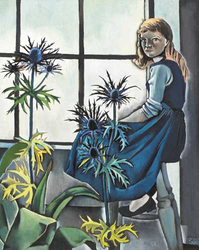 GIRL WITH BLUE THISTLES by Patrick Swift sold for 32,000 at Whyte's Auctions