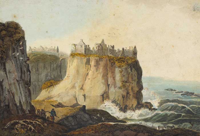 DUNLUCE CASTLE, COUNTY ANTRIM by William Bourke Kirwan sold for 1,000 at Whyte's Auctions