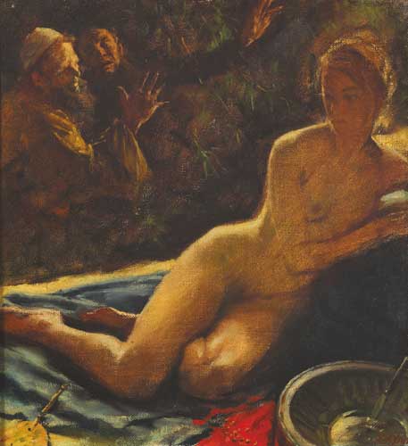 SUSANNAH AND THE ELDERS, 1962 by Thomas Ryan sold for 2,400 at Whyte's Auctions