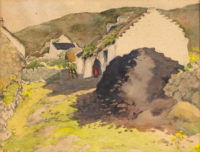 THE TURF STACK, DUGORT, ACHILL ISLAND by Lilian Lucy Davidson sold for 1,800 at Whyte's Auctions