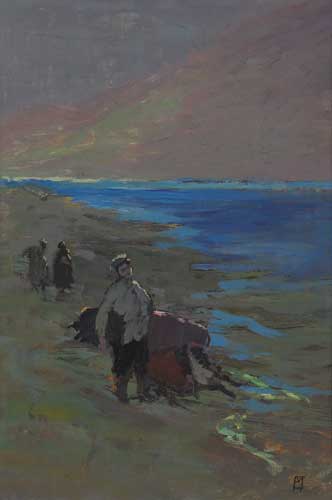 GATHERING KELP ON A SEA SHORE, ACHILL by Eileen Murray sold for 1,000 at Whyte's Auctions