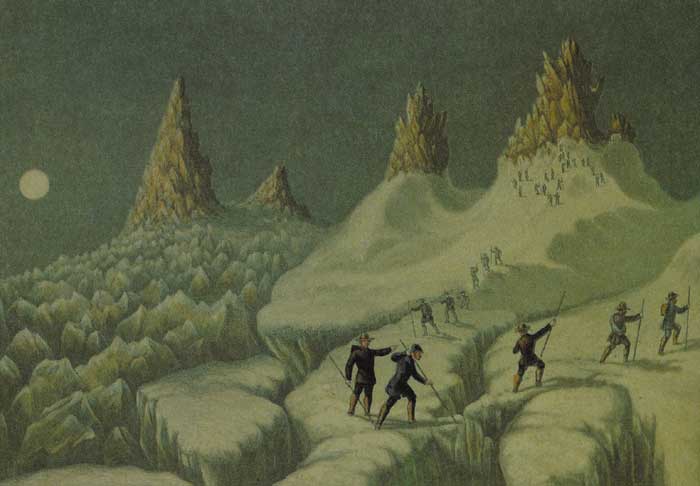 MOUNTAINEERING - FOUR ILLUSTRATIONS FOR ALBERT SMITH'S THE ASCENT OF MONT BLANC by George Baxter sold for 240 at Whyte's Auctions
