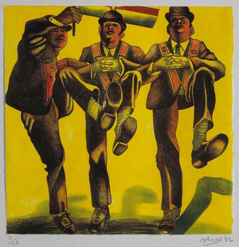 THE ORANGEMEN, 1986 by Anthony Davis sold for 180 at Whyte's Auctions