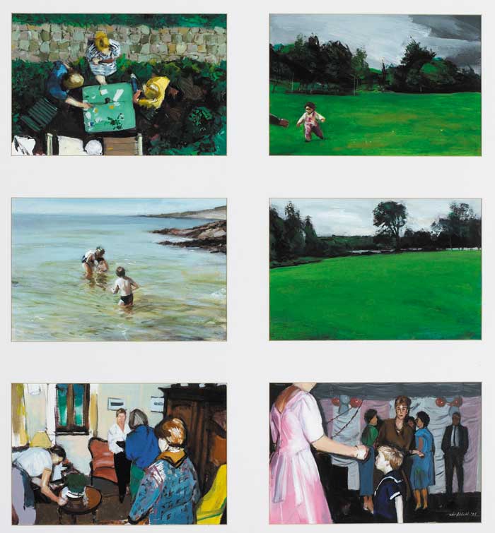 ADELHEIDSTR. 10: R,A,B; CHILD AND FIELD; MAYO SEA; FIELD; PARTY; WEDDING DANCE, 1995 by Peter Fitzgerald sold for 1,400 at Whyte's Auctions