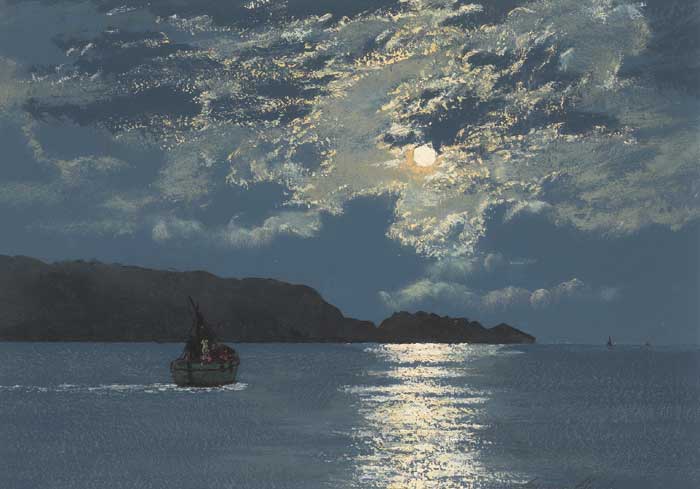 MOONRISE, CAPE CLEAR, WEST CORK by Ciaran Clear sold for 2,000 at Whyte's Auctions